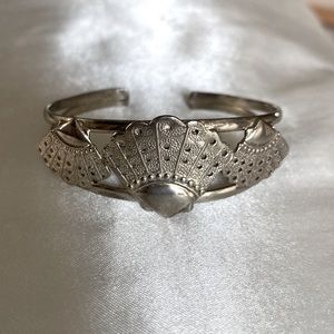 Sterling Silver bracelet cuff sea shells design